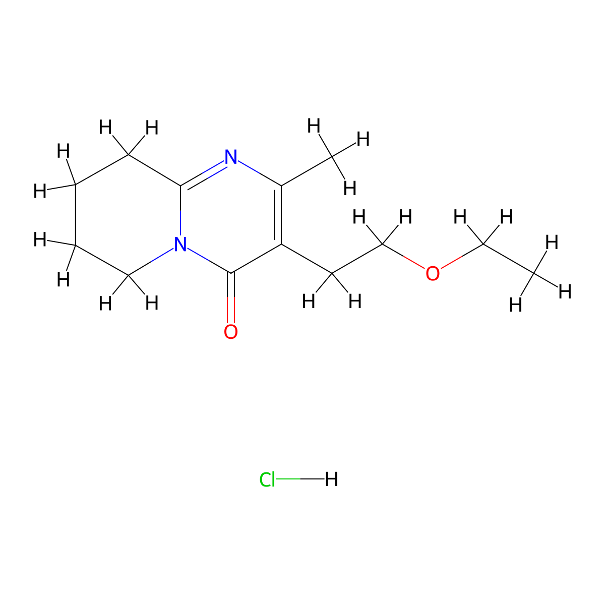 3-(2-Ethoxyethyl)-2-methyl-6,7,8,9-tetrahydropyrido[1,2-a]pyrimidin-4-one;hydrochloride molecular structure, CAS 2470437-18-2