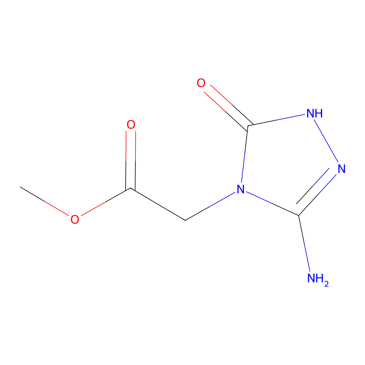 methyl2-(3-amino-5-oxo-4,5-dihydro-1H-1,2,4-triazol-4-yl)acetate molecular structure, CAS 2470437-20-6