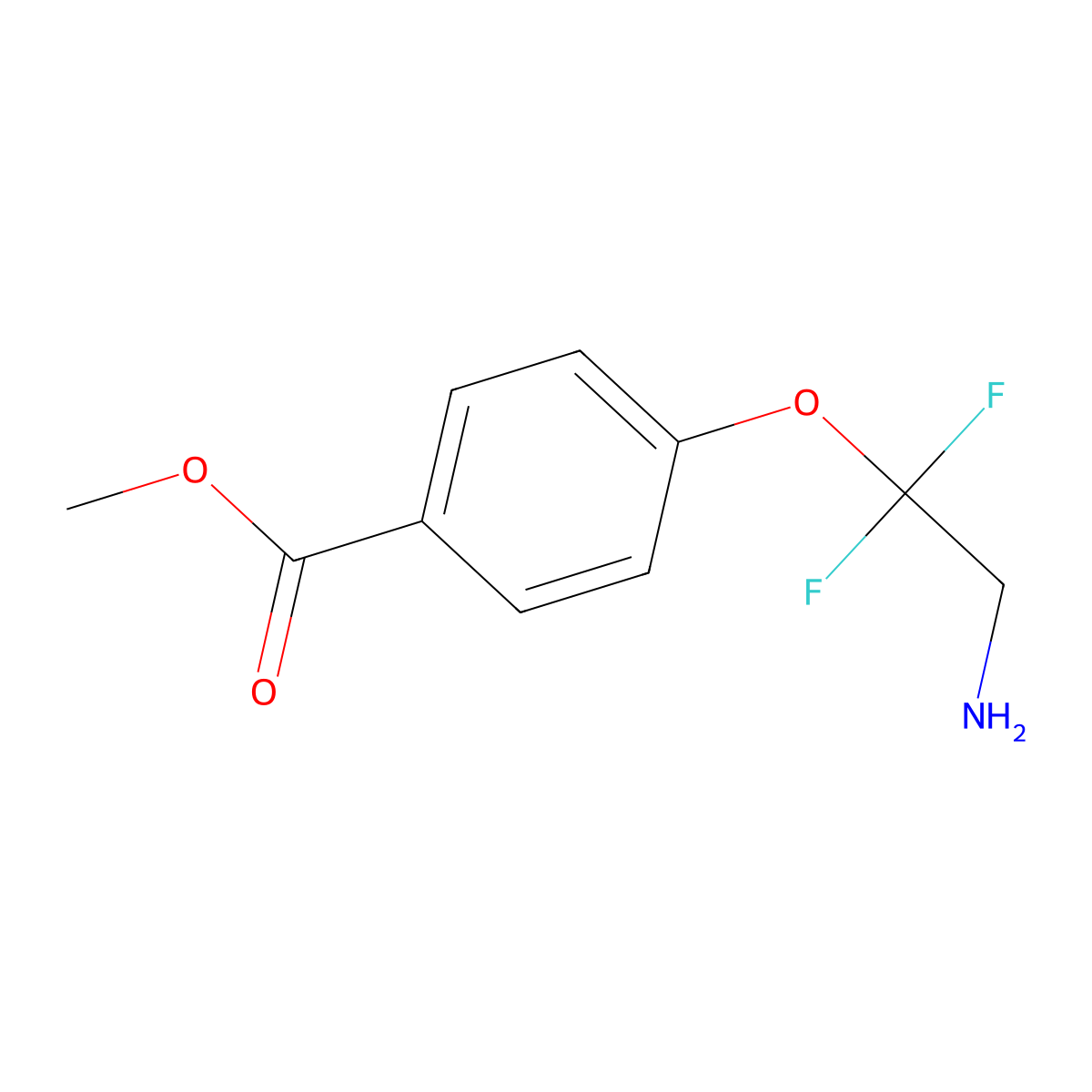 Methyl 4-(2-amino-1,1-difluoroethoxy)benzoate molecular structure, CAS 2470437-37-5