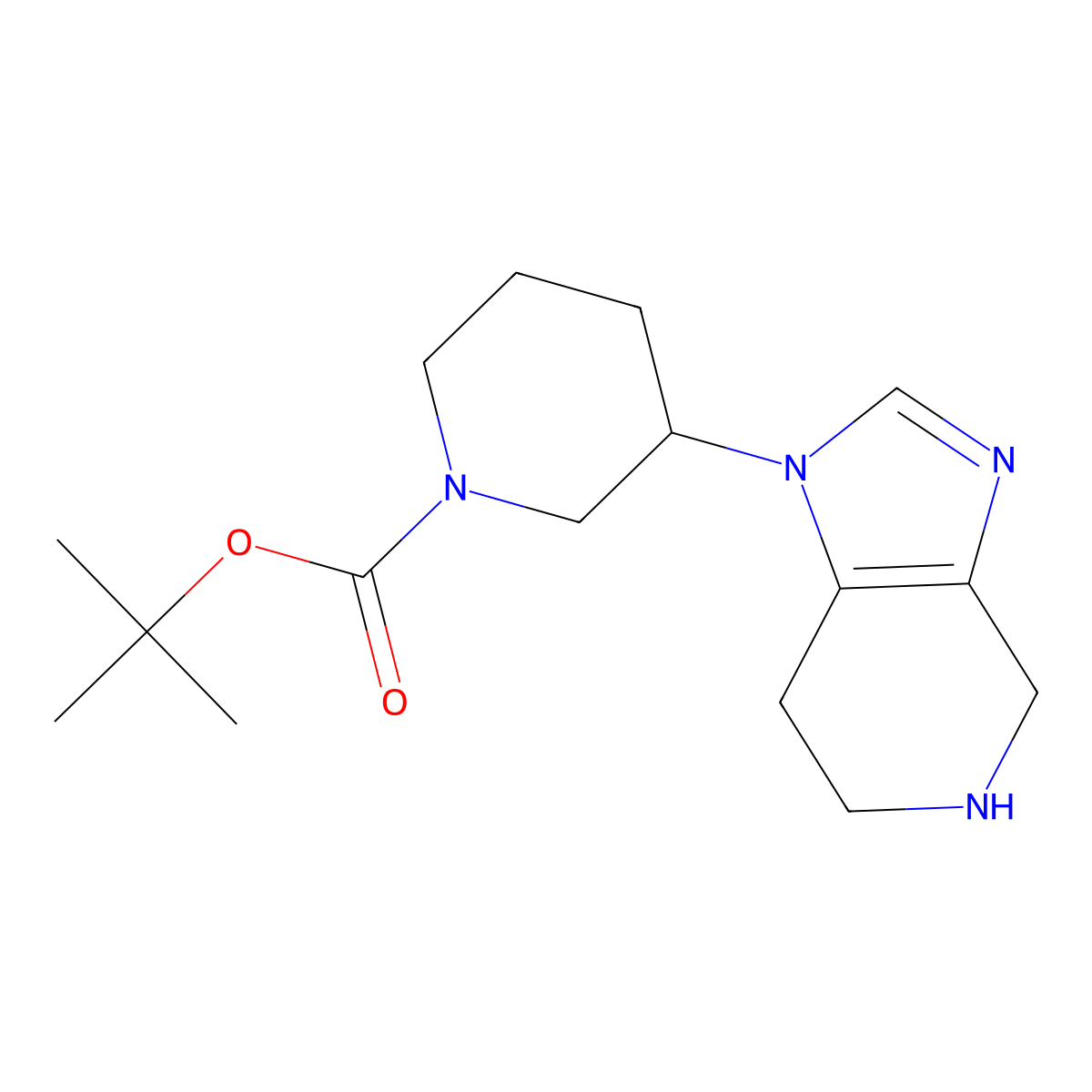 tert-butyl3-{1H,4H,5H,6H,7H-imidazo[4,5-c]pyridin-1-yl}piperidine-1-carboxylate molecular structure, CAS 2470437-44-4