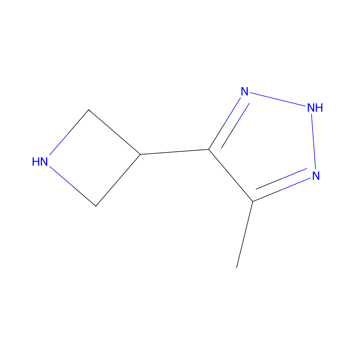 4-(azetidin-3-yl)-5-methyl-2H-1,2,3-triazole molecular structure, CAS 2470437-50-2
