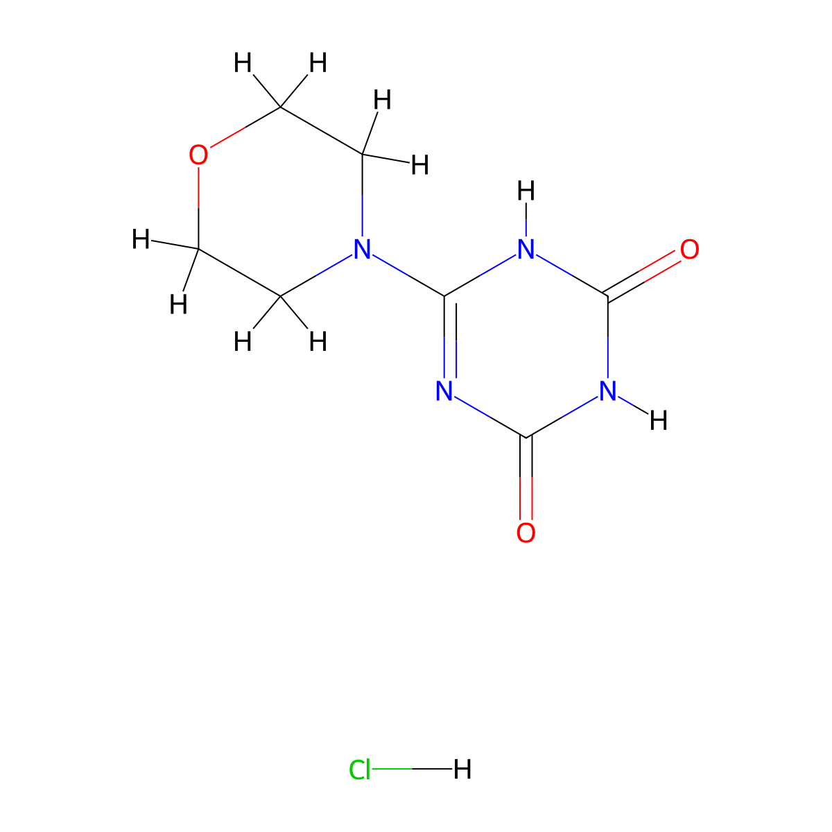6-Morpholino-1,3,5-triazine-2,4(1H,3H)-dione hydrochloride molecular structure, CAS 2470437-57-9
