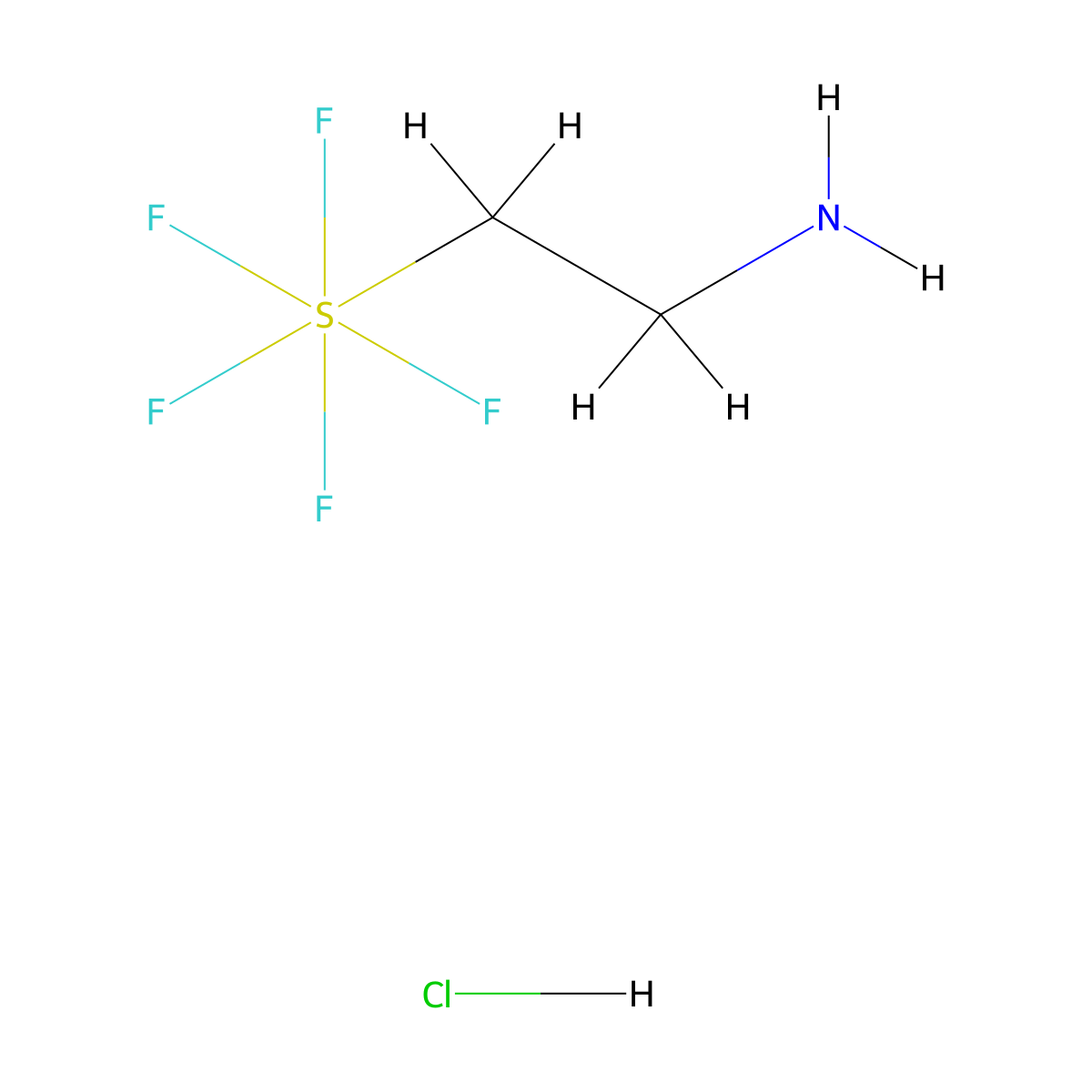 (2-Aminoethyl)pentafluoro-lambda6-sulfane hydrochloride molecular structure, CAS 2470437-67-1