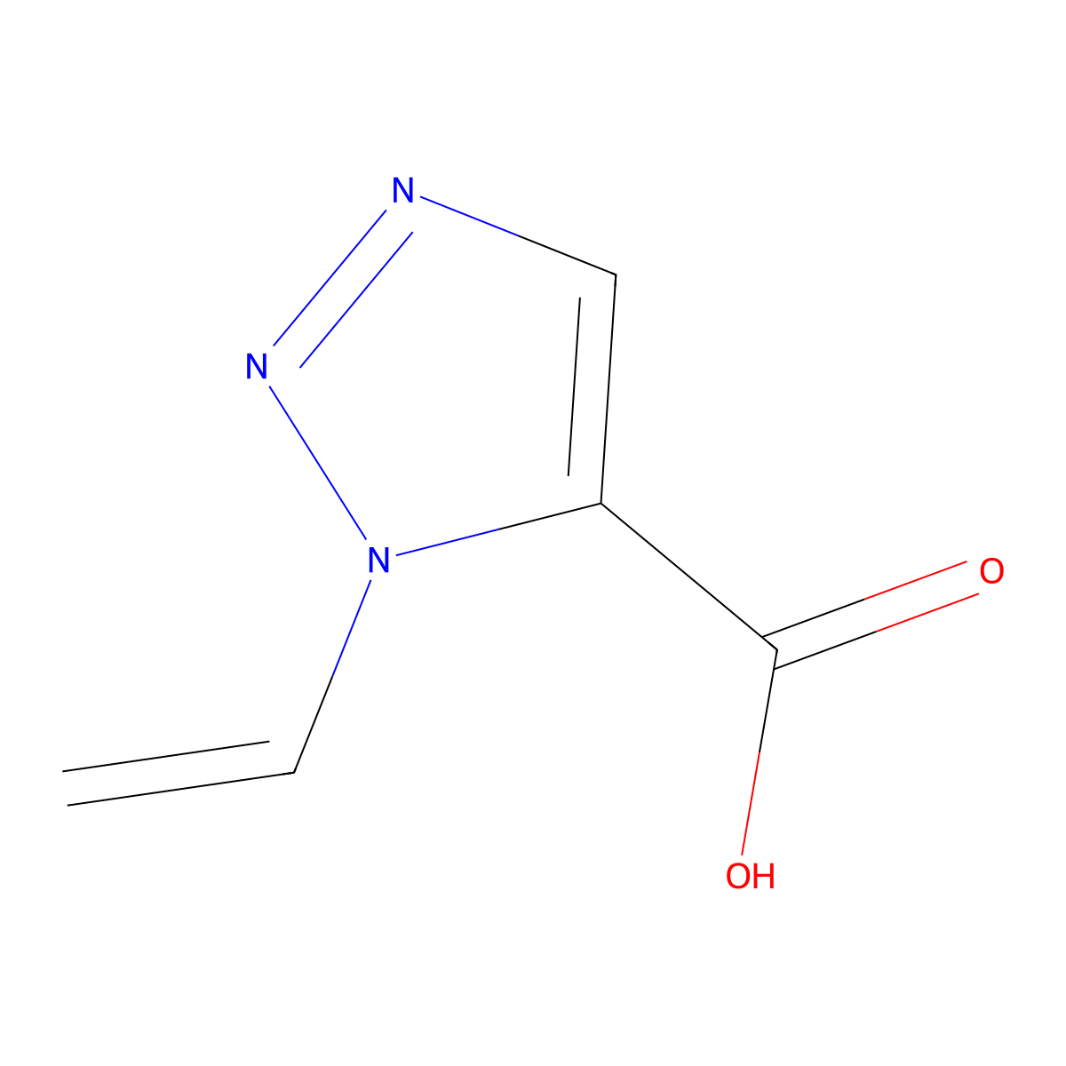 3-Ethenyltriazole-4-carboxylic acid molecular structure, CAS 2470437-71-7