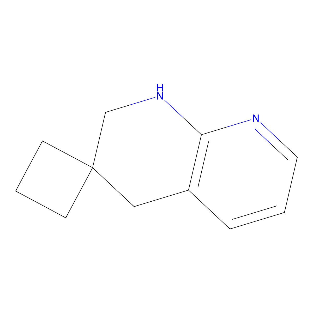 2,4-dihydro-1H-spiro[1,8-naphthyridine-3,1'-cyclobutane] molecular structure, CAS 2470437-74-0