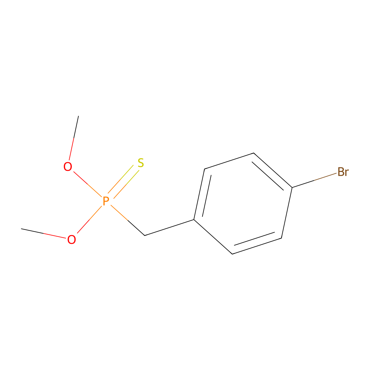 O,O-dimethyl [(4-bromophenyl)methyl]phosphonothioate molecular structure, CAS 2470438-15-2
