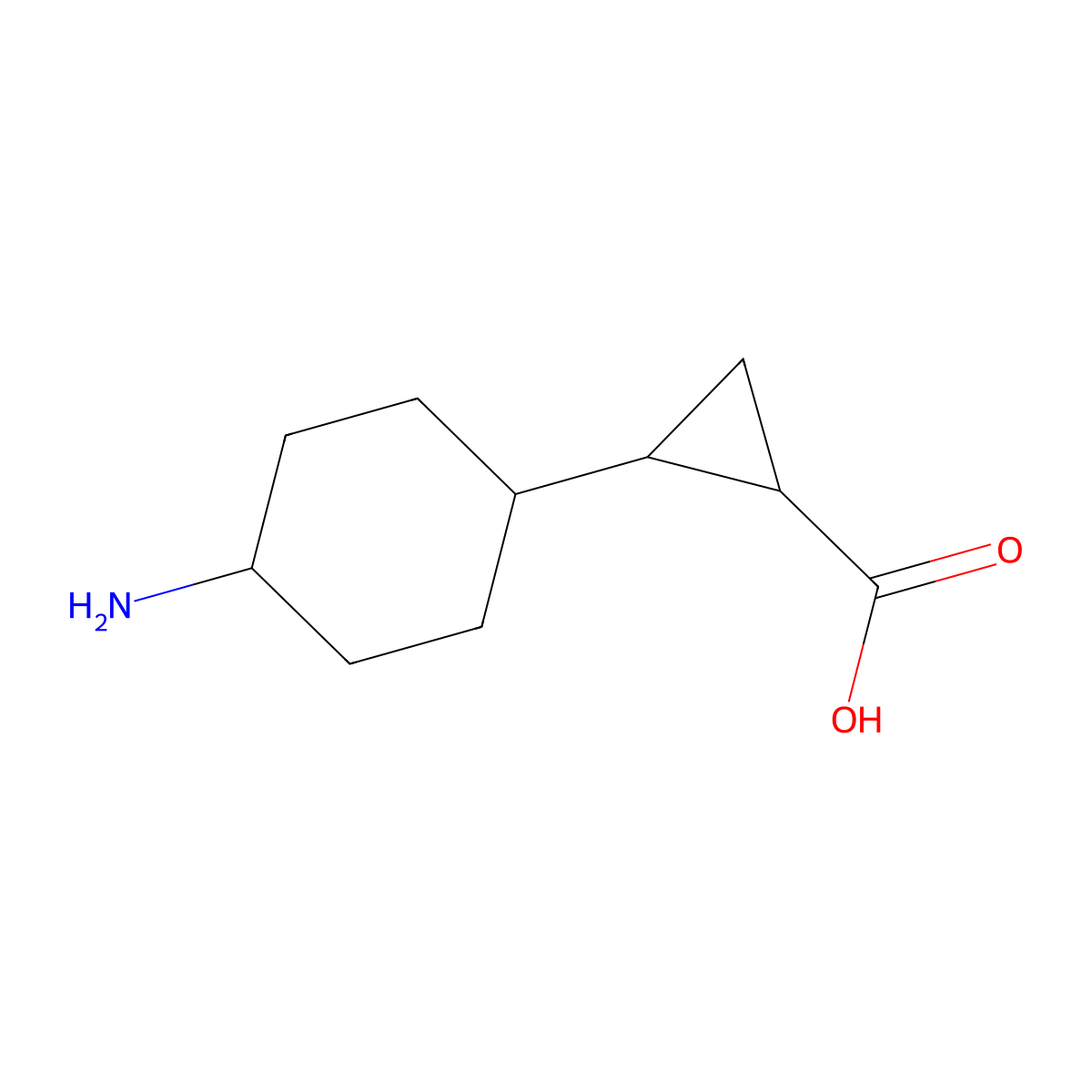 2-(4-Aminocyclohexyl)cyclopropane-1-carboxylic acid molecular structure, CAS 2470438-38-9
