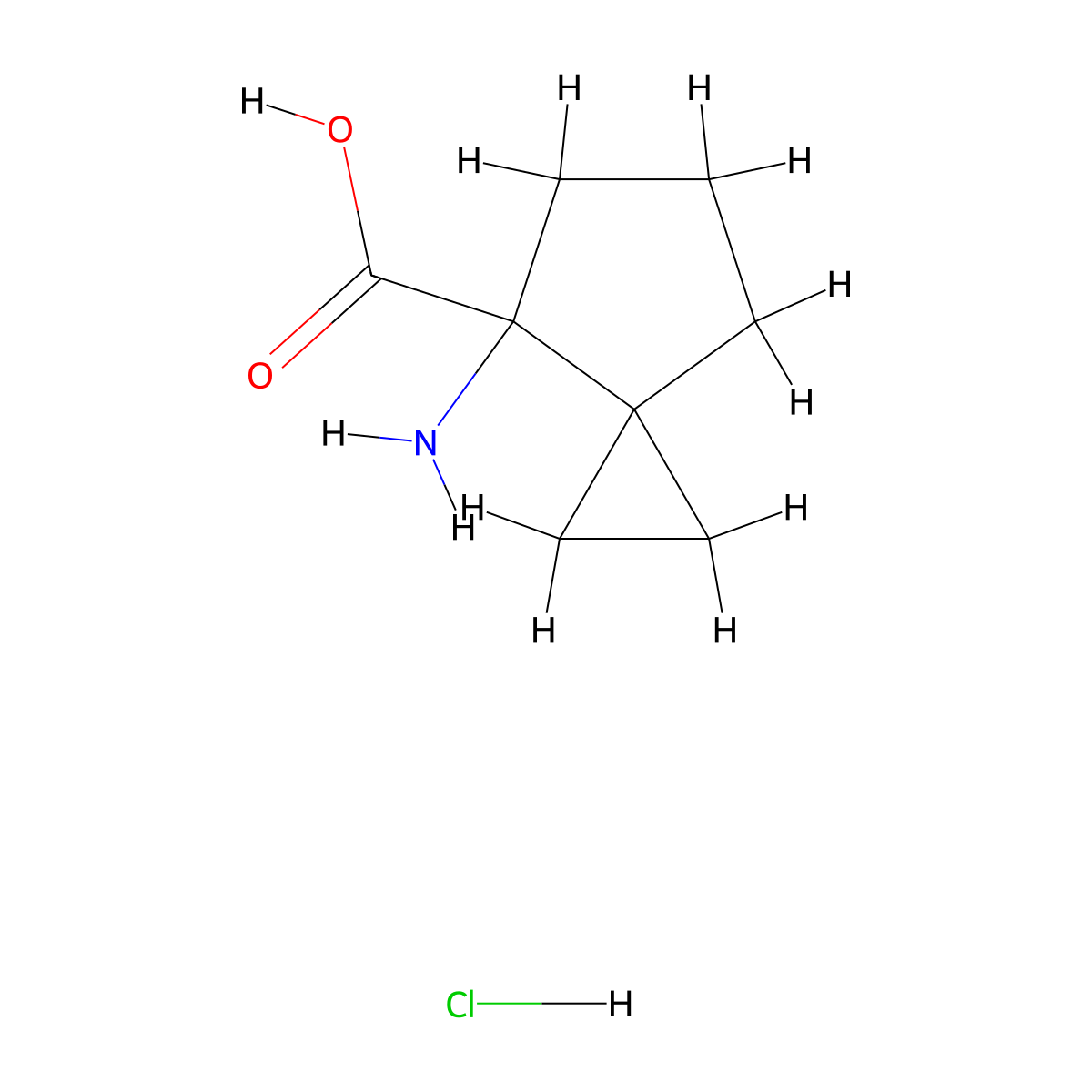 4-Aminospiro[2.4]heptane-4-carboxylicacidhydrochloride molecular structure, CAS 2470438-45-8