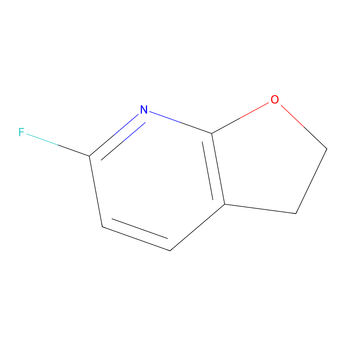 6-fluoro-2H,3H-furo[2,3-b]pyridine molecular structure, CAS 2470438-70-9