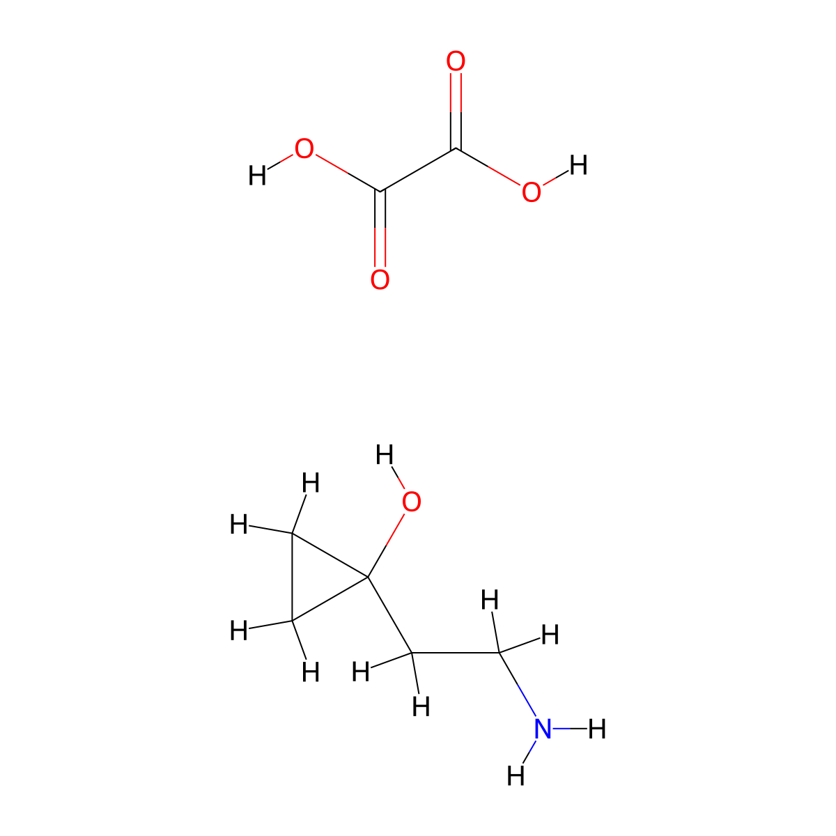 1-(2-Aminoethyl)cyclopropan-1-ol oxalate molecular structure, CAS 2470438-71-0