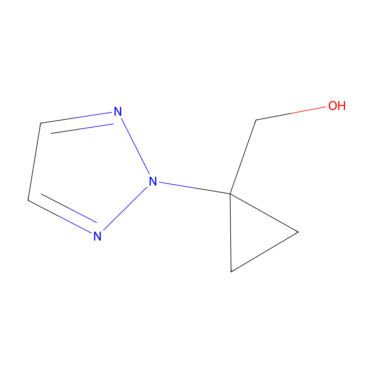 [1-(2H-1,2,3-triazol-2-yl)cyclopropyl]methanol molecular structure, CAS 2470438-77-6