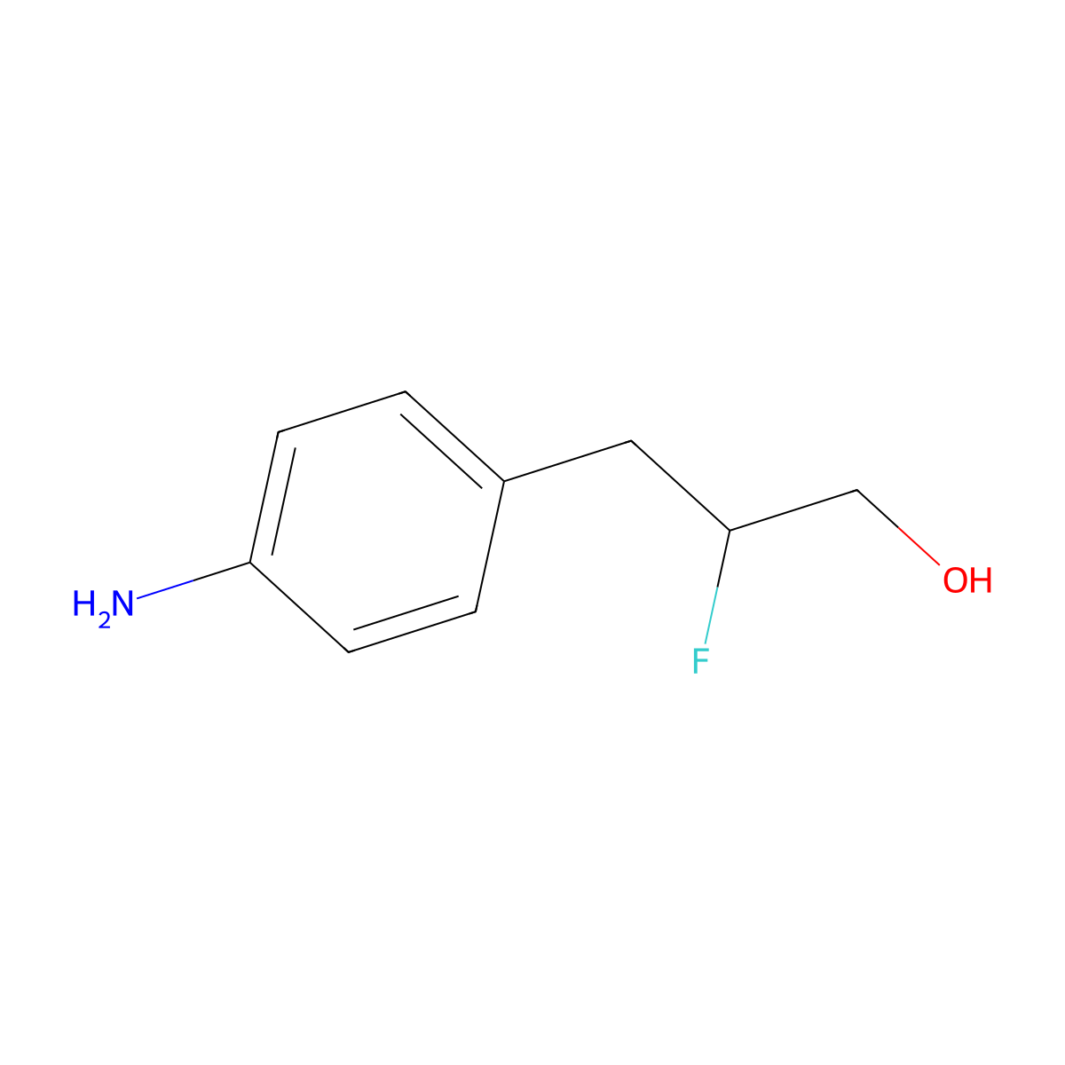 3-(4-Aminophenyl)-2-fluoropropan-1-ol molecular structure, CAS 2470438-85-6