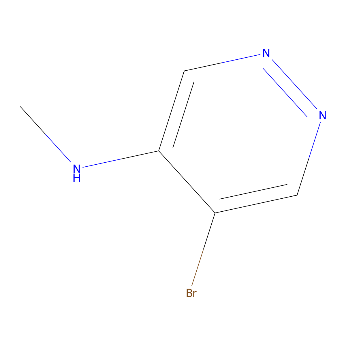 5-Bromo-N-methylpyridazin-4-amine molecular structure, CAS 2470439-05-3