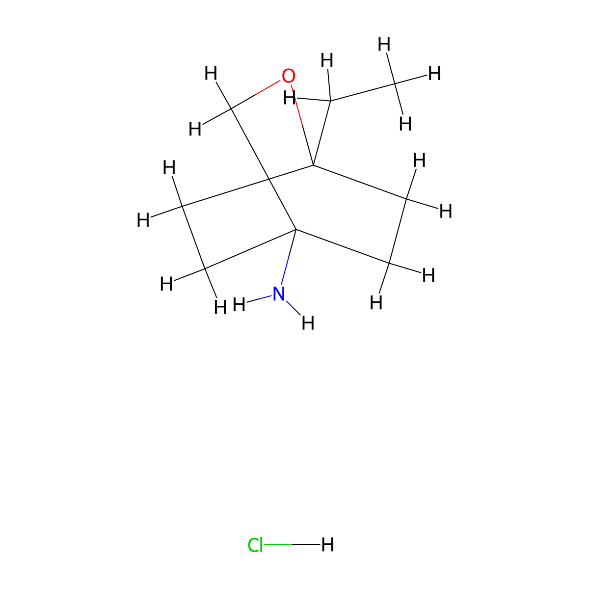 1-Ethyl-2-oxabicyclo[2.2.2]octan-4-amine hydrochloride molecular structure, CAS 2470439-06-4