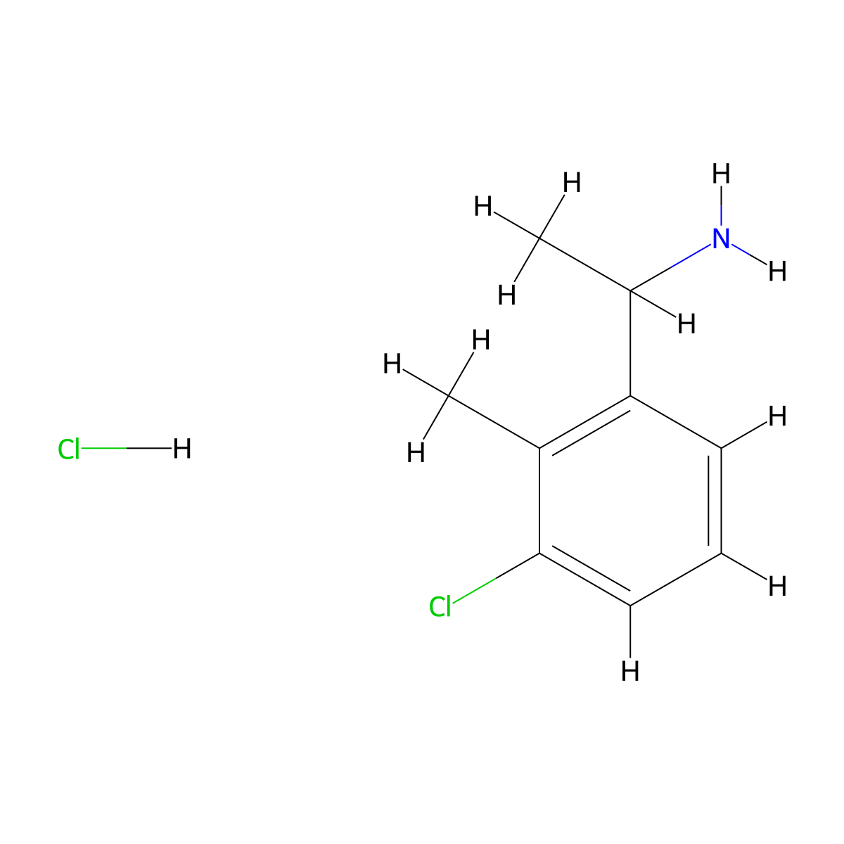 1-(3-Chloro-2-methylphenyl)ethanamine;hydrochloride molecular structure, CAS 2470439-11-1