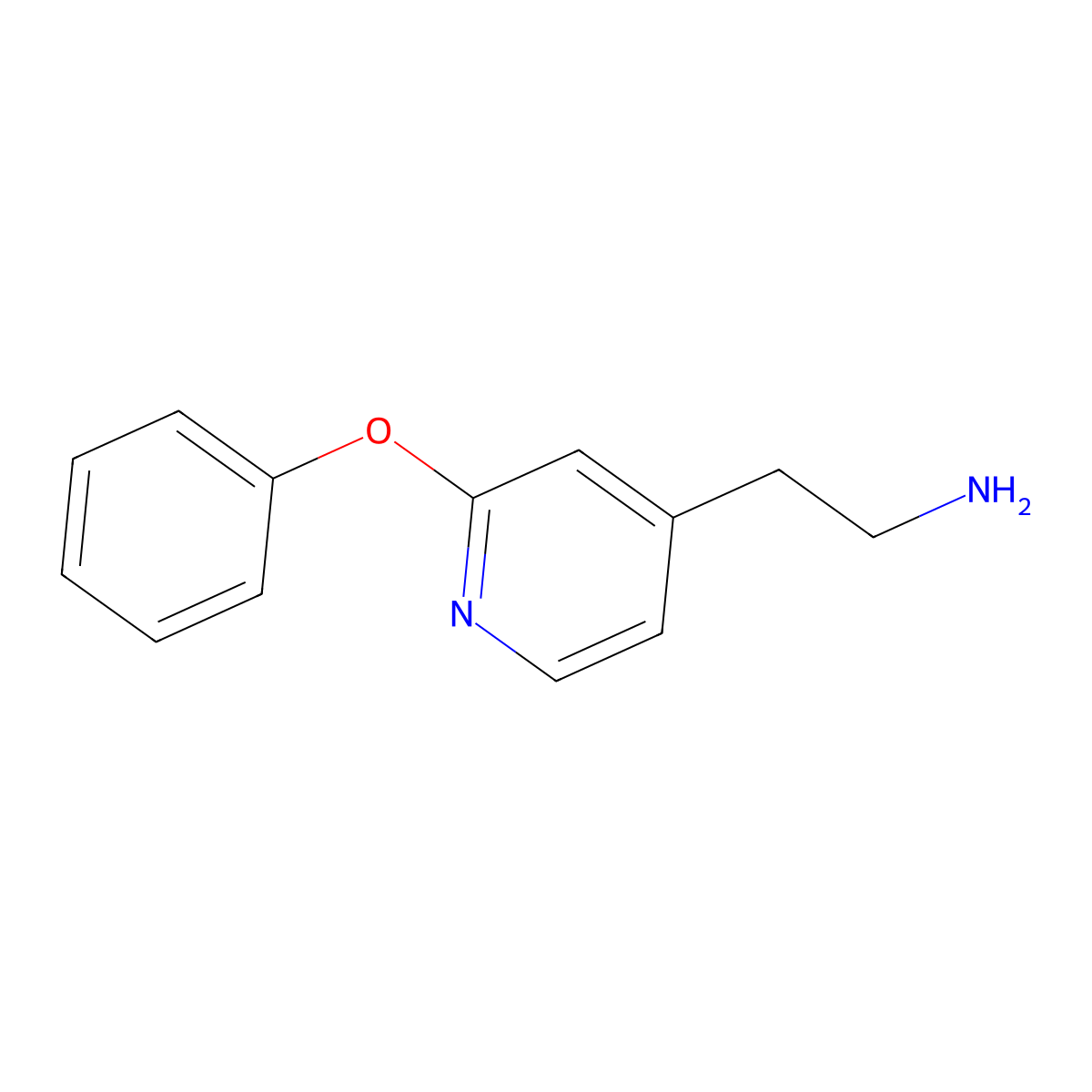 2-(2-Phenoxypyridin-4-yl)ethan-1-amine molecular structure, CAS 2470439-33-7