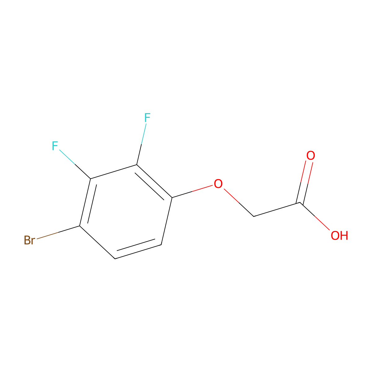 2-(4-Bromo-2,3-difluorophenoxy)acetic acid molecular structure, CAS 2470439-37-1