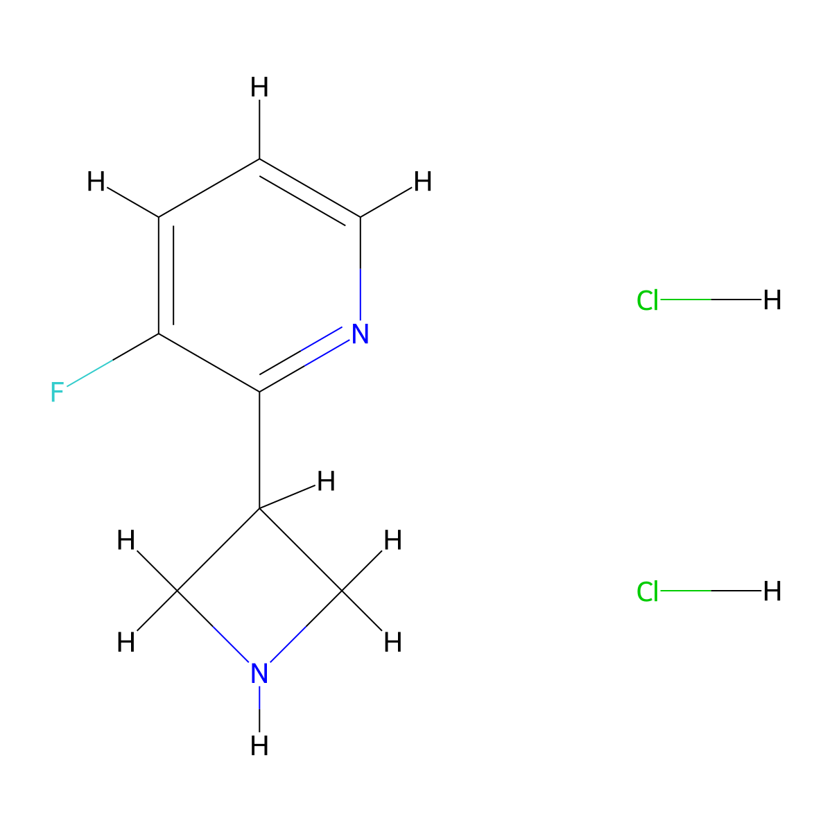 2-(Azetidin-3-yl)-3-fluoropyridine dihydrochloride molecular structure, CAS 2470439-38-2
