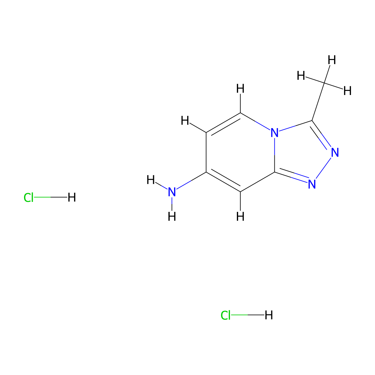 3-Methyl-[1,2,4]triazolo[4,3-a]pyridin-7-amine dihydrochloride molecular structure, CAS 2470439-40-6