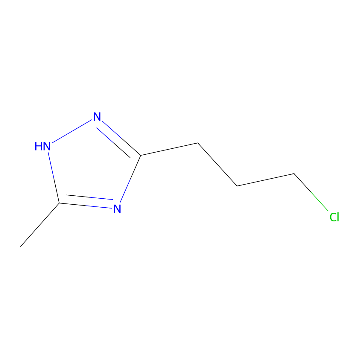 3-(3-chloropropyl)-5-methyl-4H-1,2,4-triazole molecular structure, CAS 2470439-42-8