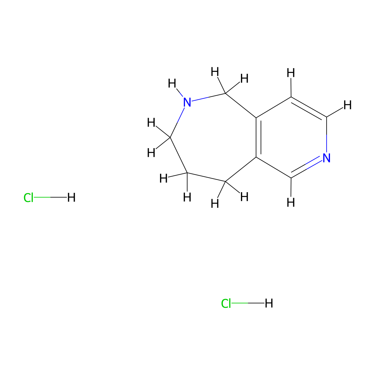 5H,6H,7H,8H,9H-pyrido[4,3-c]azepinedihydrochloride molecular structure, CAS 2470439-43-9