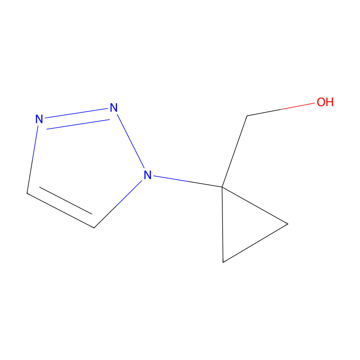 [1-(1H-1,2,3-triazol-1-yl)cyclopropyl]methanol molecular structure, CAS 2470439-52-0