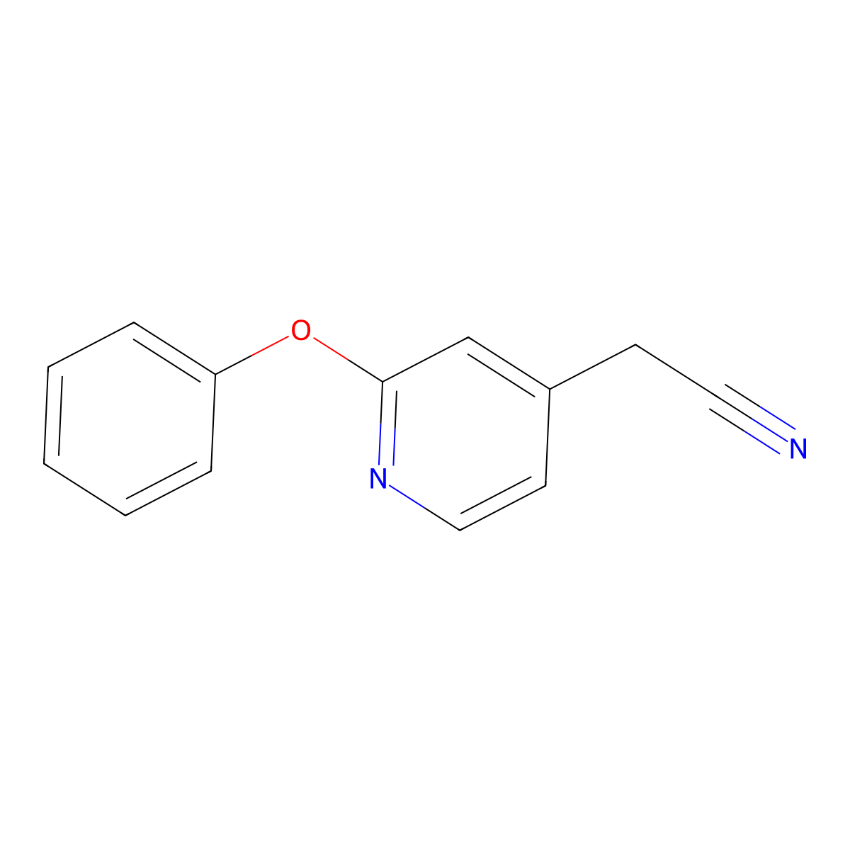 2-(2-Phenoxypyridin-4-yl)acetonitrile molecular structure, CAS 2470439-57-5