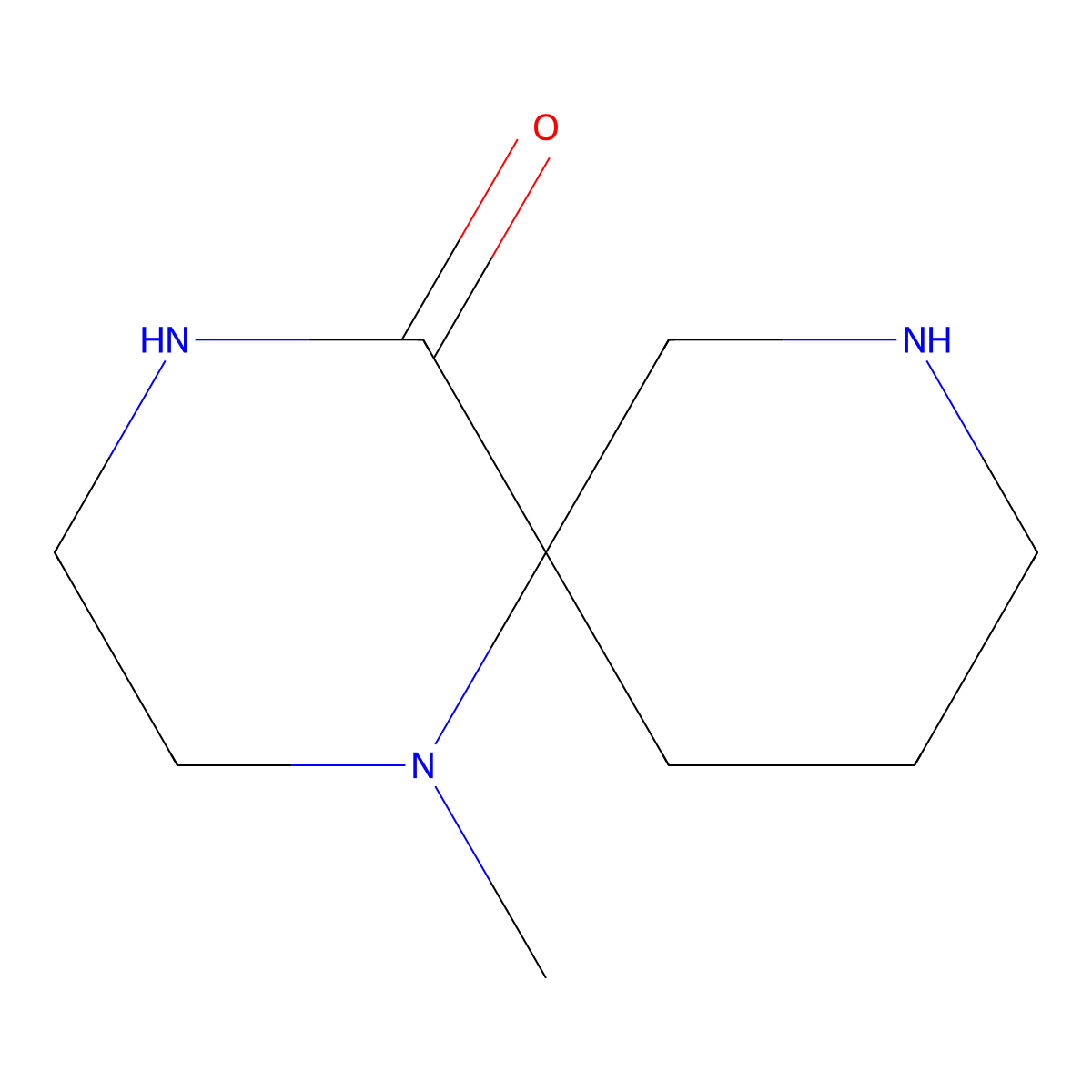1-Methyl-1,4,8-triazaspiro[5.5]undecan-5-one molecular structure, CAS 2470439-68-8