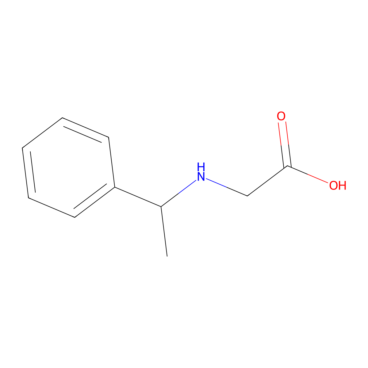2-((1-Phenylethyl)amino)acetic acid molecular structure, CAS 247044-29-7
