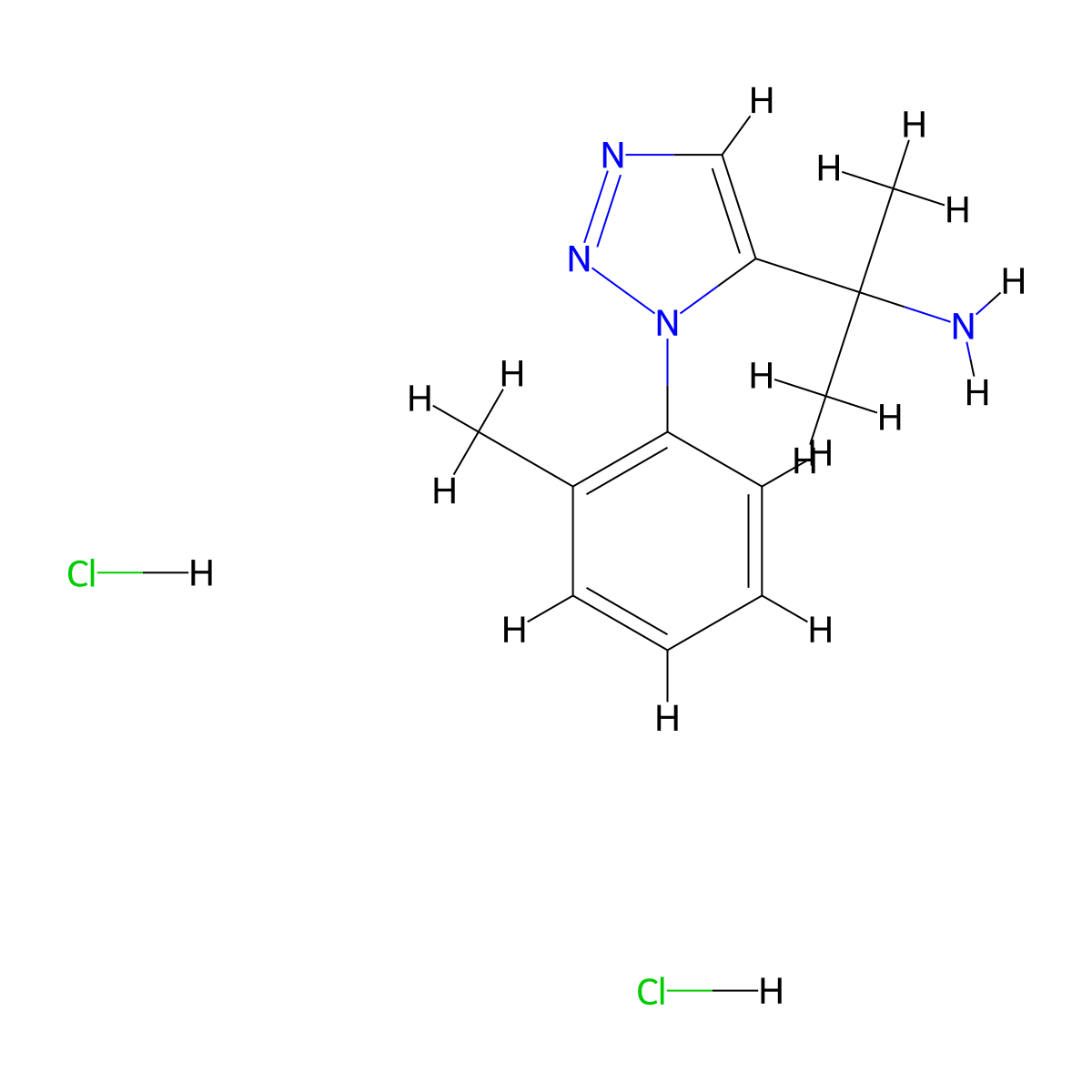 2-[3-(2-Methylphenyl)triazol-4-yl]propan-2-amine;dihydrochloride molecular structure, CAS 2470440-36-7