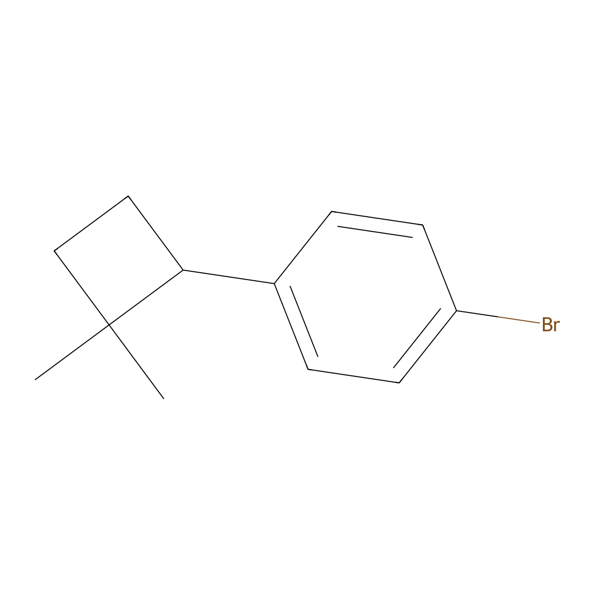1-Bromo-4-(2,2-dimethylcyclobutyl)benzene molecular structure, CAS 2470440-63-0
