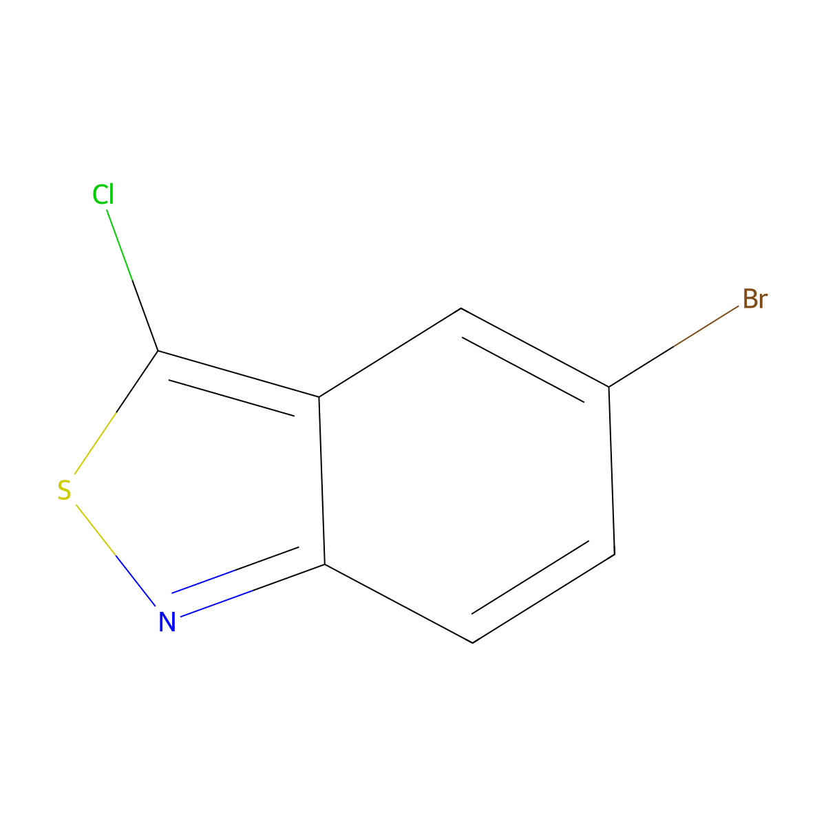 5-Bromo-3-chloro-2,1-benzothiazole molecular structure, CAS 2470440-64-1