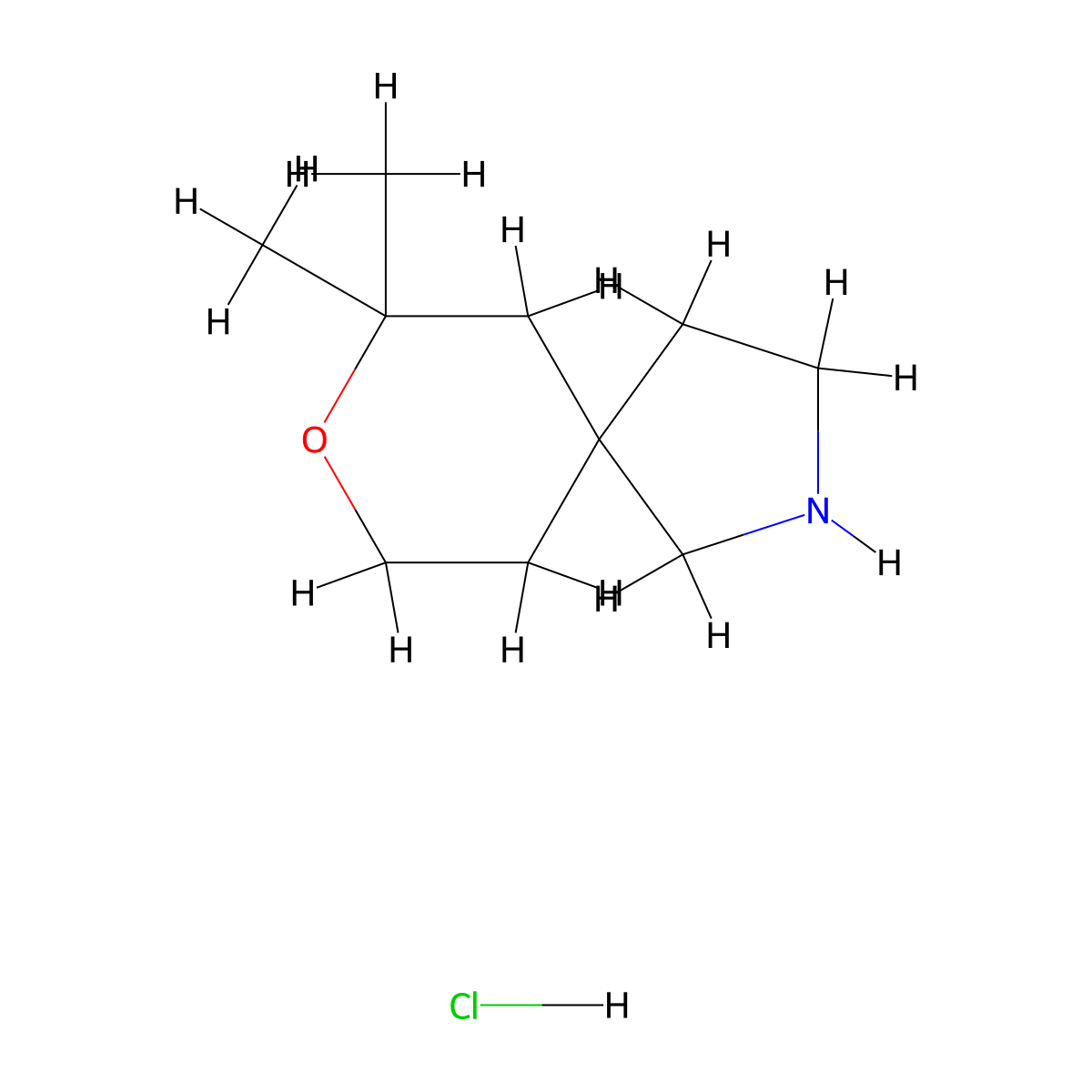 7,7-Dimethyl-8-oxa-2-azaspiro[4.5]decane hydrochloride molecular structure, CAS 2470440-76-5