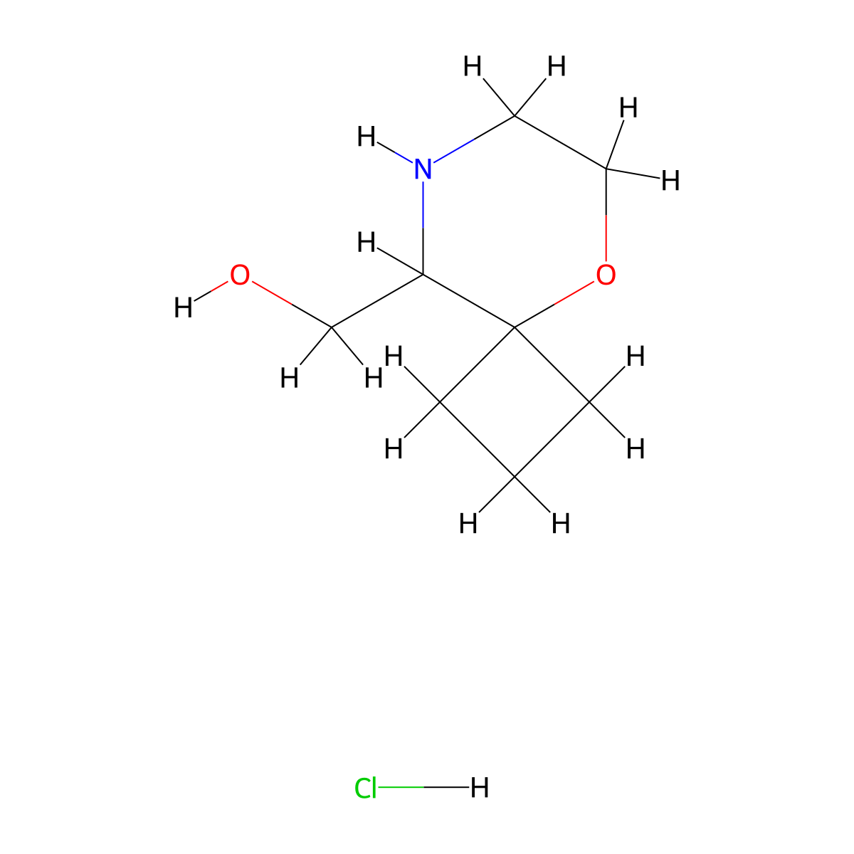 5-Oxa-8-azaspiro[3.5]nonan-9-ylmethanol;hydrochloride molecular structure, CAS 2470440-85-6