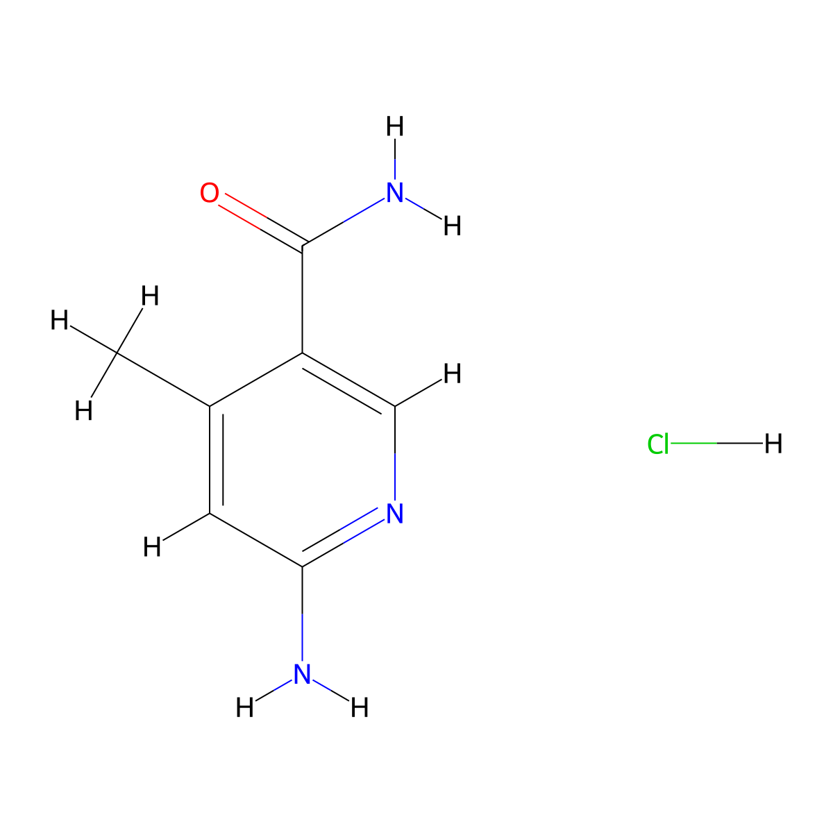 6-Amino-4-methylpyridine-3-carboxamide hydrochloride molecular structure, CAS 2470440-95-8