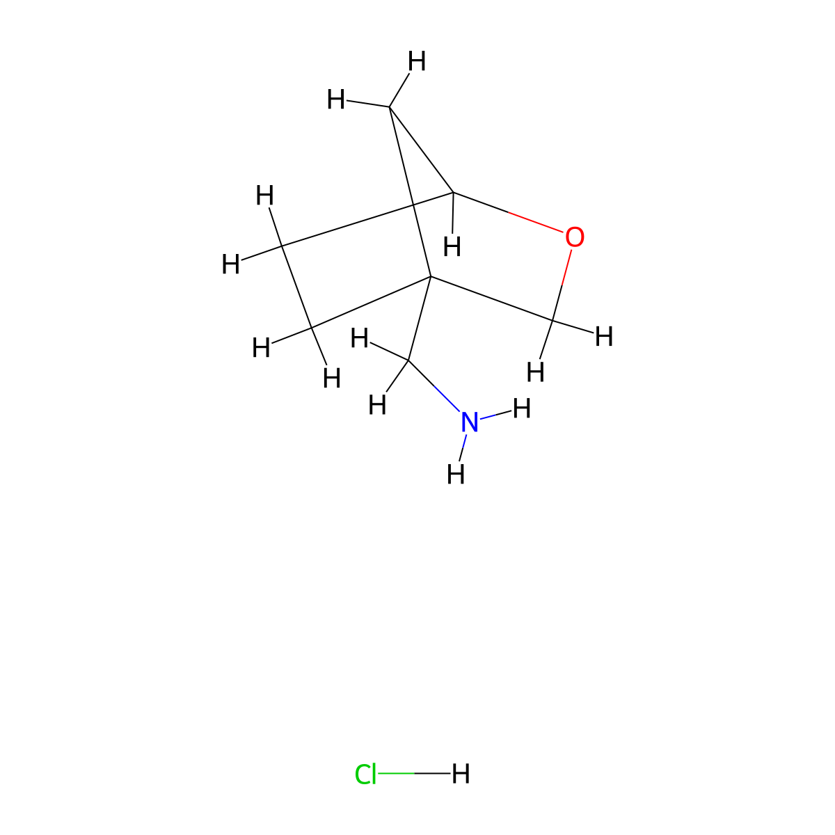 1-{2-Oxabicyclo[2.2.1]heptan-4-yl}methanamine hydrochloride molecular structure, CAS 2470441-01-9