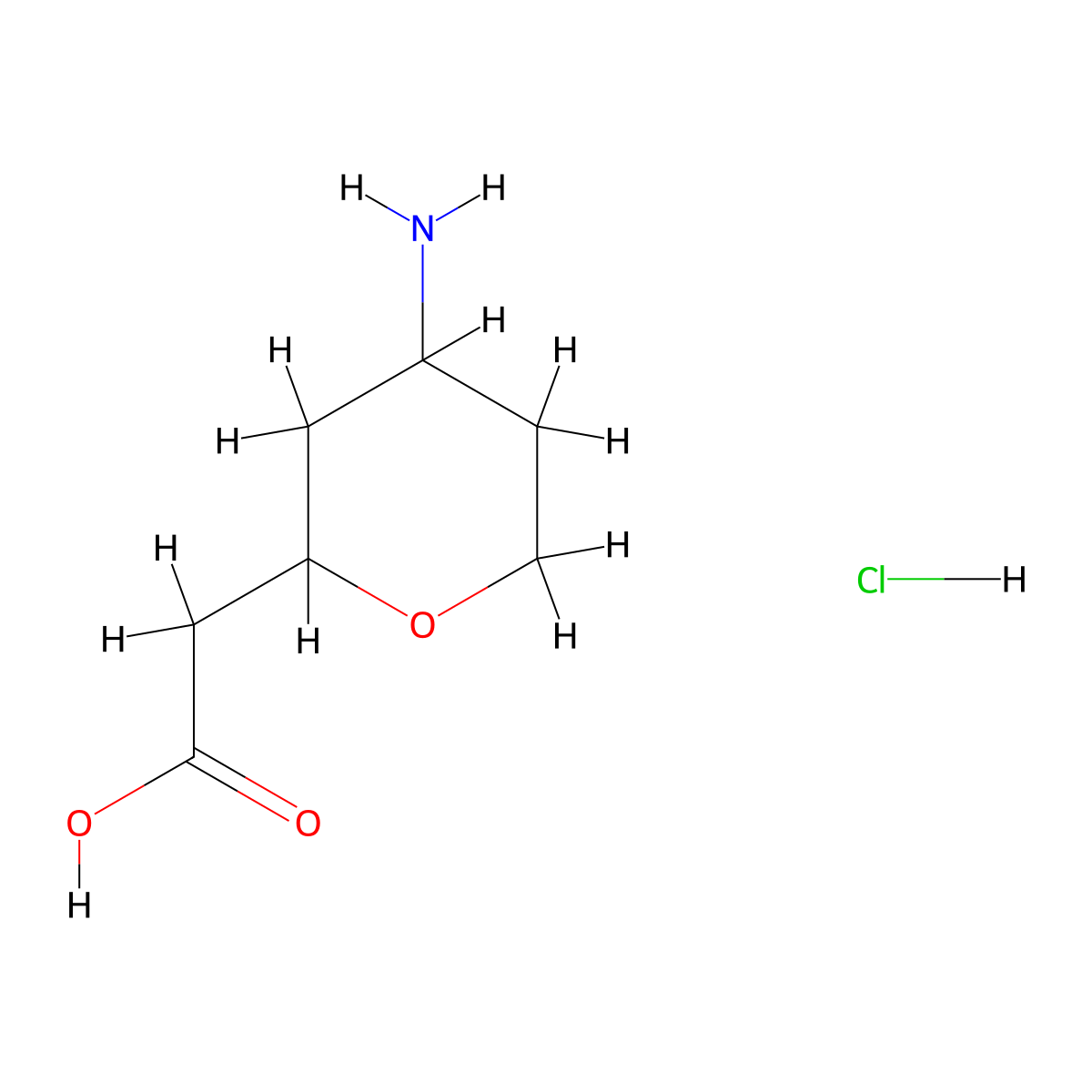 2-(4-Aminooxan-2-yl)acetic acid hydrochloride molecular structure, CAS 2470441-12-2