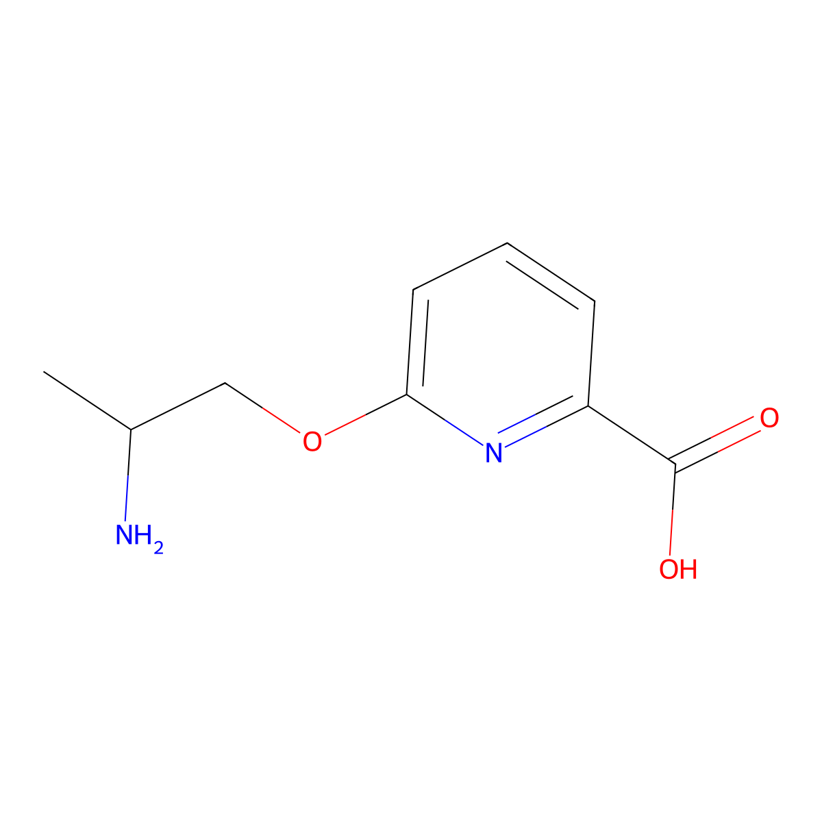 6-(2-Aminopropoxy)pyridine-2-carboxylic acid molecular structure, CAS 2470441-16-6