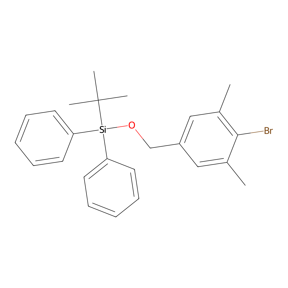 [(4-Bromo-3,5-dimethylphenyl)methoxy](tert-butyl)diphenylsilane molecular structure, CAS 2470441-18-8