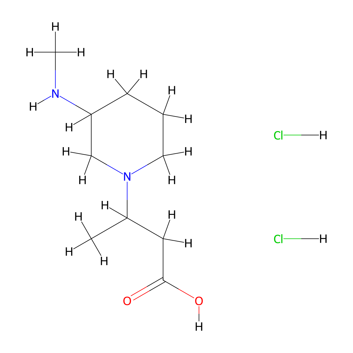 3-[3-(Methylamino)piperidin-1-yl]butanoicaciddihydrochloride molecular structure, CAS 2470441-21-3