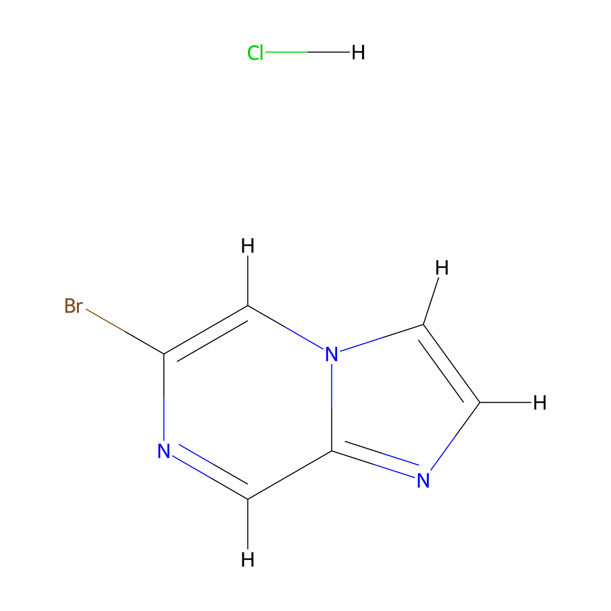6-Bromoimidazo(1,2-a)pyrazine hydrochloride molecular structure, CAS 2470441-27-9