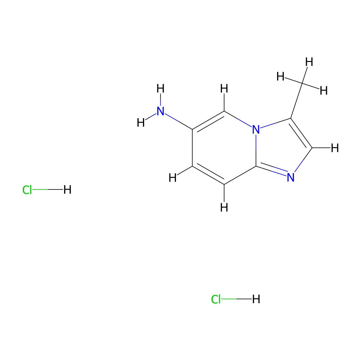 3-Methylimidazo[1,2-a]pyridin-6-amine dihydrochloride molecular structure, CAS 2470441-28-0