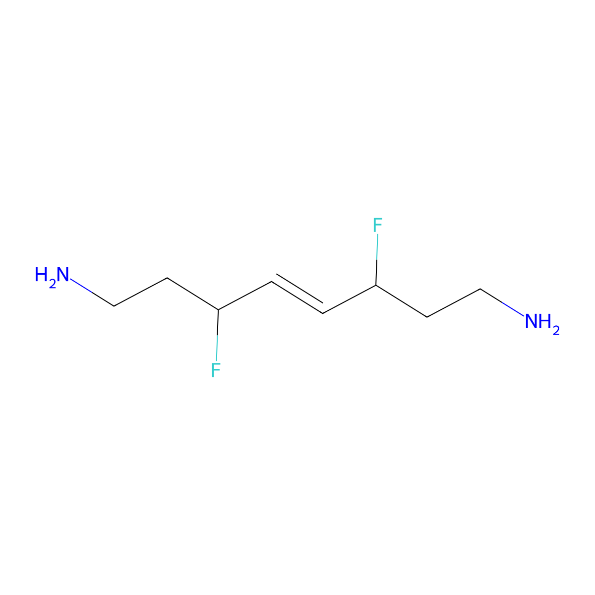 (4E)-3,6-difluorooct-4-ene-1,8-diamine molecular structure, CAS 2470495-38-4