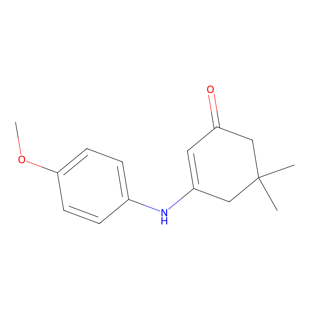 5,5-Dimethyl-3-(4-methoxyanilino)-2-cyclohexen-1-one molecular structure, CAS 24706-48-7