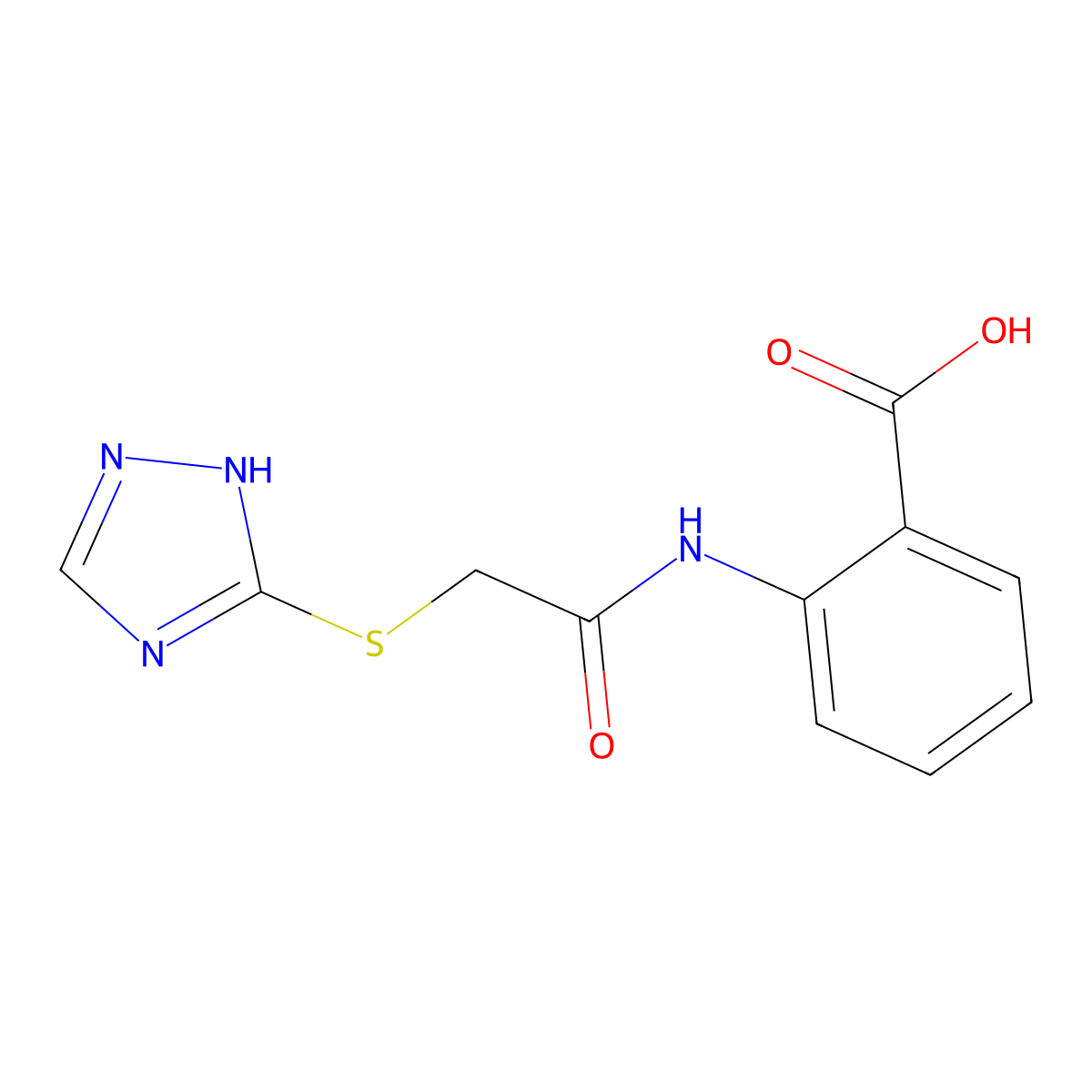 2-[2-(2H-[1,2,4]Triazol-3-ylsulfanyl)-acetylamino]-benzoic acid molecular structure, CAS 24706-62-5