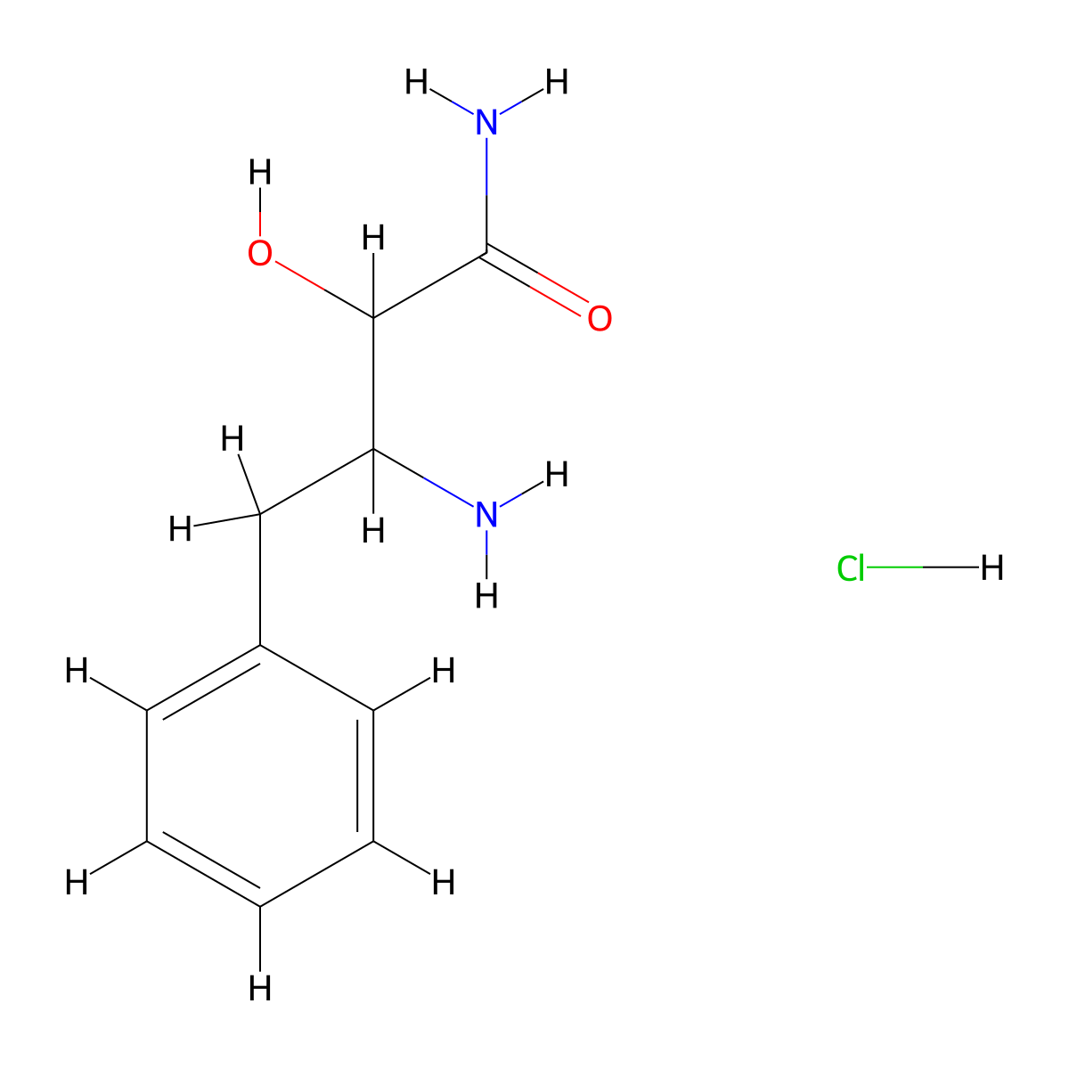 3-Amino-2-hydroxy-4-phenylbutanamide hydrochloride molecular structure, CAS 247062-03-9