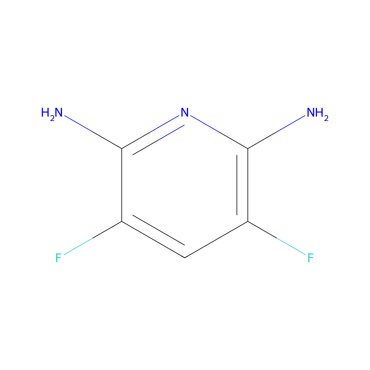 2,6-Diamino-3,5-difluoropyridine molecular structure, CAS 247069-27-8