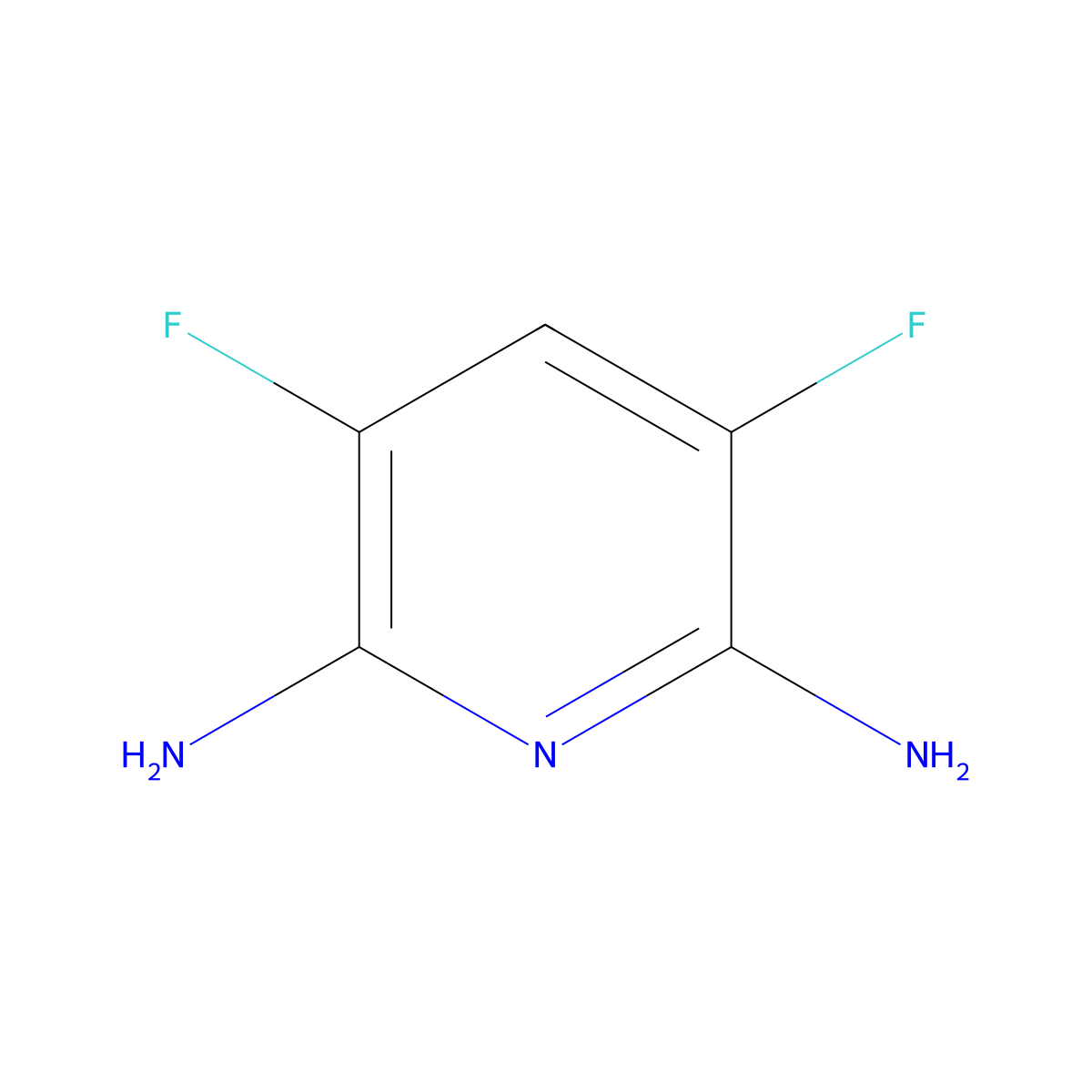 2,6-Diamino-3,5-difluoropyridine molecular structure, CAS 247069-27-8