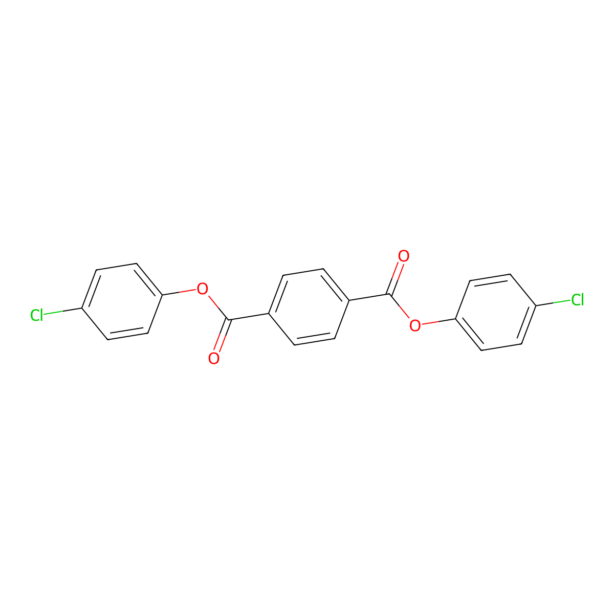 Terephthalic acid bis-(4-chloro-phenyl) ester molecular structure, CAS 24707-03-7