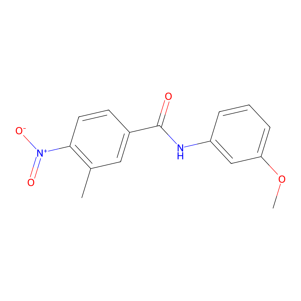 N-(3-methoxyphenyl)-3-methyl-4-nitrobenzamide molecular structure, CAS 247080-10-0